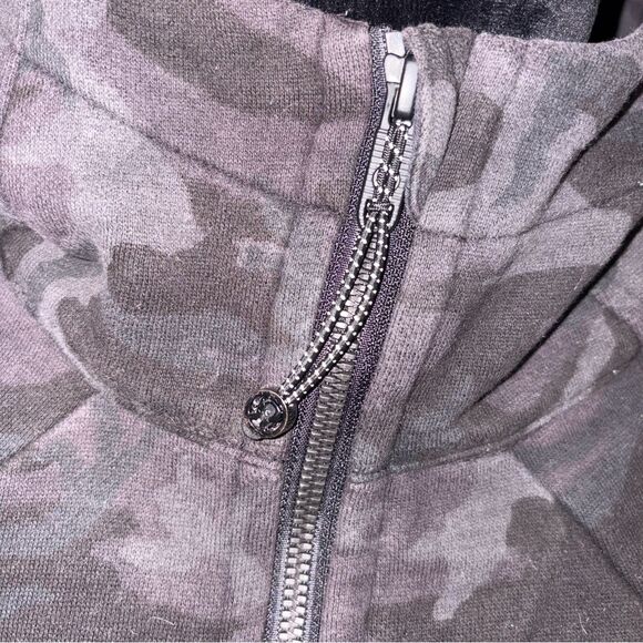 Lululemon Scuba Hoodie Jacket Women's 10 Camouflage Full Zip Light Cotton Fleece - Picture 3 of 12